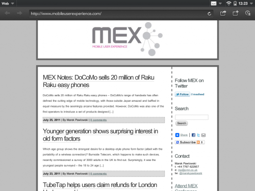 WebOS - the browser style is typical and obvious