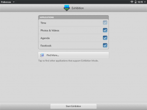 WebOS Exhibition mode preferences