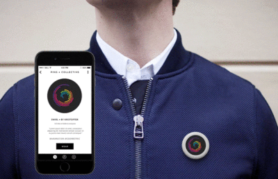 Pin badge with a multi-touchpoint design approach