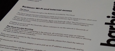 Connecting via an A4 printed page of explanation