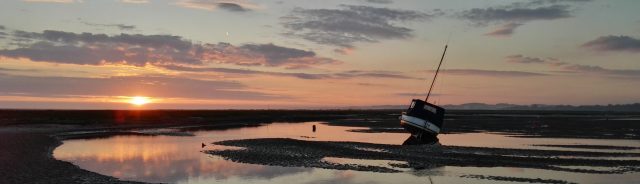 Boat at sunset