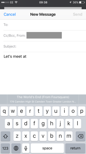 Foursquare integration in iOS 10
