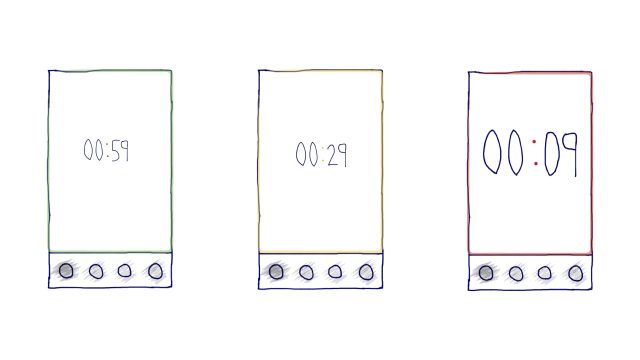 Ambient UI approach for a countdown timer