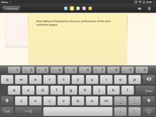 WebOS - poor auto-correct performance hampers software keyboard