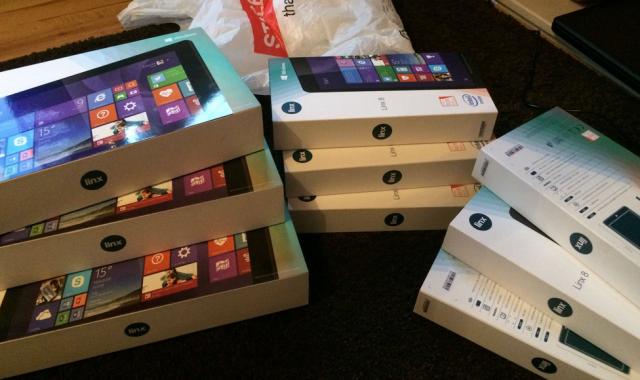 Photo posted to a deals web-site by a user who'd bought multiple boxes of a sub-£50 Windows tablet