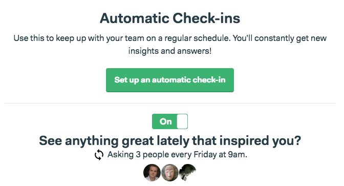 Basecamp 3 automatic check-ins