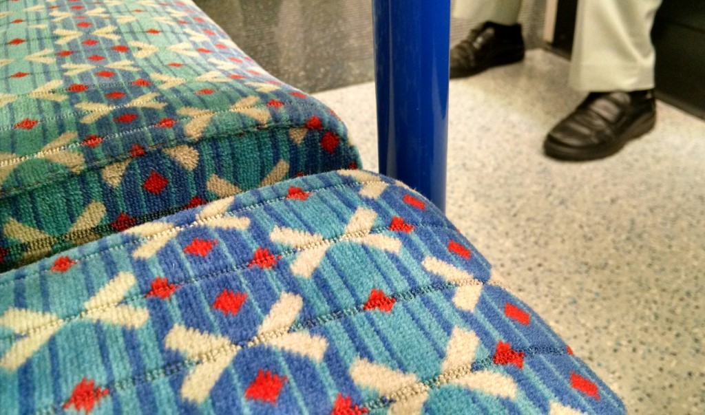 Victoria line seat on the London Underground